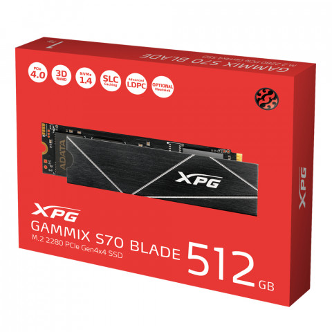 Dysk SSD ADATA XPG GAMMIX S70 BLADE 512GB M.2 2280 PCIe Gen3x4 - Galeria zdjęcie 2