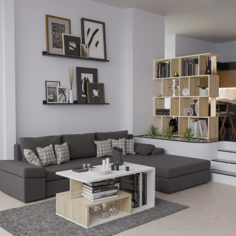 Regał FIESTA 4P 59,5x30xH140 sonoma - Galeria zdjęcie 5