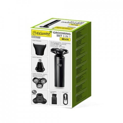 Zestaw do golenia 3w1 USB MAESTRO MR-676 - Galeria zdjęcie 5