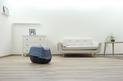 KERBL Emma Eco Czarno-Niebieska - zakryta kuweta dla kota - 57x39x41 cm - Galeria zdjęcie 6