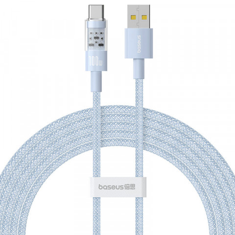 Kabel Baseus Gem USB-USB C 100W 2m (niebieski) - Galeria zdjęcie 1