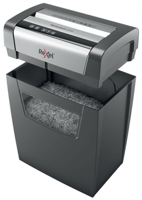 Rexel Niszczarka Momentum X410, 10 kartek, 23 l kosz - Galeria zdjęcie 3