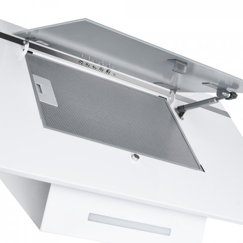 Okap AKPO WK-4 NERO LINE 2.0 90 BIAŁY T450 Liniowy LED/Siłownik - Galeria zdjęcie 3