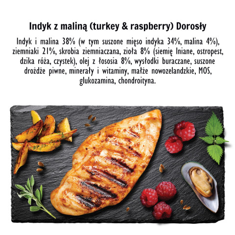 PAKA ZWIERZAKA Indyk z maliną M - sucha karma dla psa - 9kg - Galeria zdjęcie 3