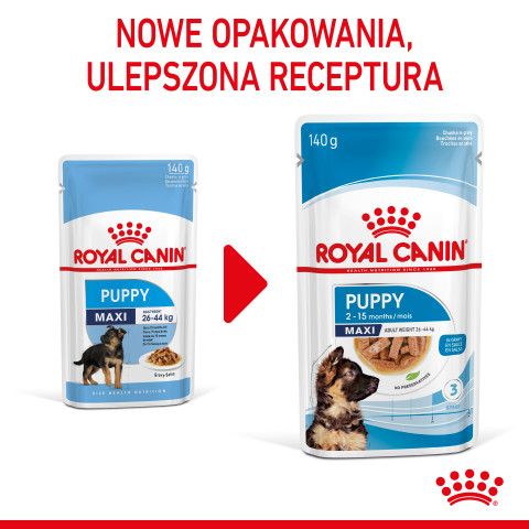 ROYAL CANIN SHN Maxi Puppy w sosie - mokra karma dla szczeniąt - 10x140 g - Galeria zdjęcie 3