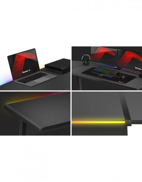 Biurko gamingowe Huzaro Hero 6.0 Black RGB - Galeria zdjęcie 21