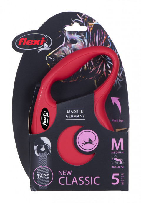 FLEXI New Classic M czerwona - smycz automatyczna dla psa - 5m - Galeria zdjęcie 6