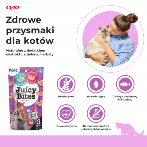 INABA Juicy Bites O smaku krewetek i owoców morza - przysmak dla kota - 3x11,3 g - Galeria zdjęcie 2