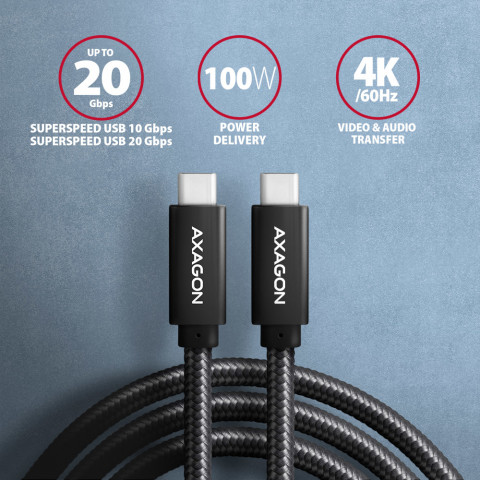 AXAGON BUCM32-CM20AB USB-C 3.2 Gen 2 - Galeria zdjęcie 2