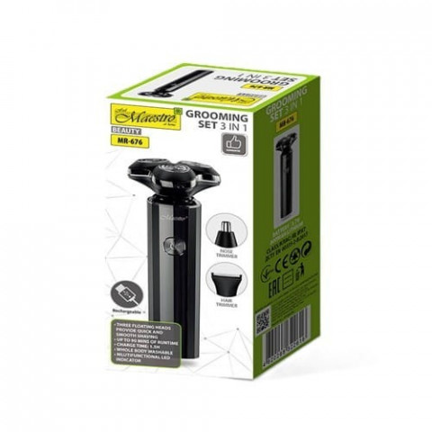 Zestaw do golenia 3w1 USB MAESTRO MR-676 - Galeria zdjęcie 4