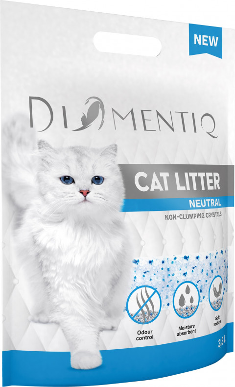 DIAMENTIQ Żwirek Neutralny, Silikonowy, Niezbrylający się dla kota - 8x3,8 l - Galeria zdjęcie 12