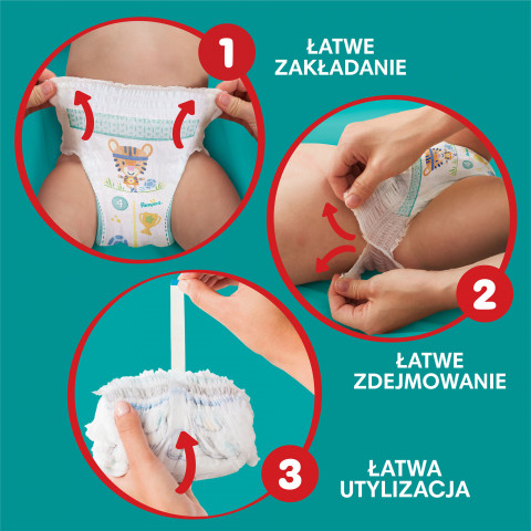 PAMPERS Pieluchomajtki Pants 3 204 szt - Galeria zdjęcie 2