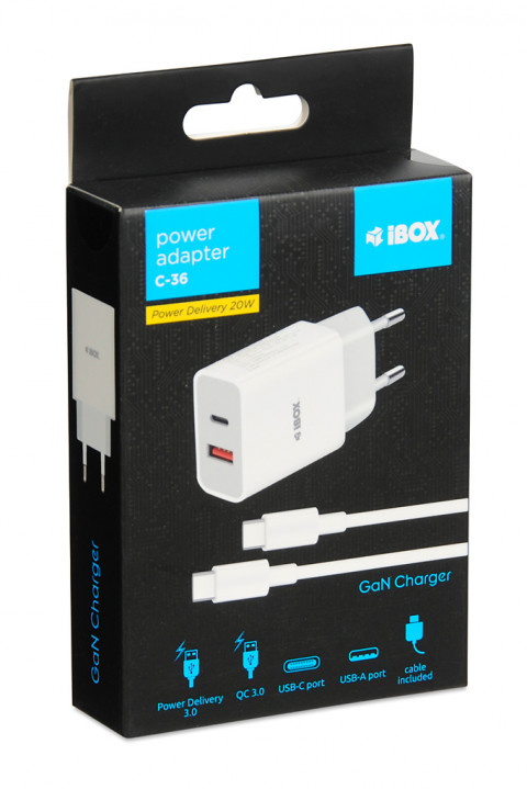 ŁADOWARKA SIECIOWA I-BOX C-36 PD20W - Galeria zdjęcie 6