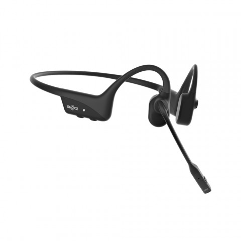 Słuchawki bezprzewodowe kostne Shokz OpenComm2 USB-C czarne - Galeria zdjęcie 1