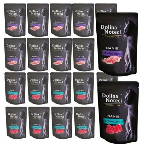 DOLINA NOTECI Premium Danie MIX 2 SMAKÓW - mokra karma dla kota - 20x85g - Galeria zdjęcie 1