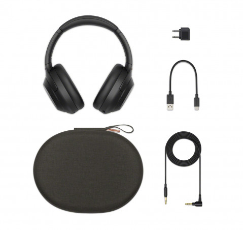 Słuchawki bezprzewodowe Sony WH1000XM4 czarne - Galeria zdjęcie 6