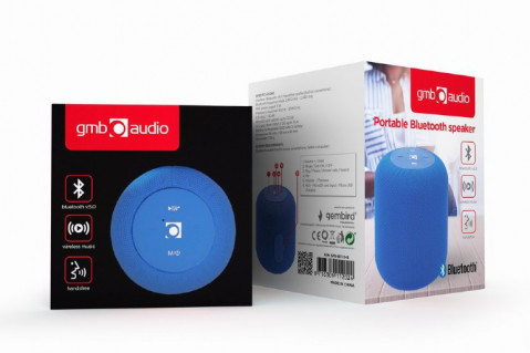 GEMBIRD PRZENOŚNY GŁOŚNIK BLUETOOTH NIEBIESKI - Galeria zdjęcie 2