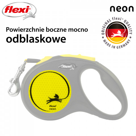 FLEXI New Neon S żółta - automatyczna smycz dla psa - 5m - Galeria zdjęcie 6