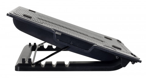 VAKOSS PODSTAWKA CHŁODZĄCA POD NOTEBOOKA 17",1 WENTYLATOR, LED, REGULACJA WYSOKOŚCI, LF-1860AL CZARNA - Galeria zdjęcie 11