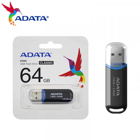 ADATA FLASHDRIVE C906 64GB USB 2.0 BLACK - Galeria zdjęcie 3