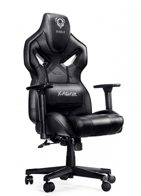 Fotel gamingowy DIABLO X-FIGHTER fotel czarno-czarny - Galeria zdjęcie 2