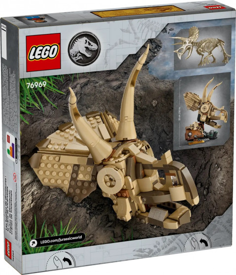LEGO JURASSIC WORLD 76969 Szkielety dinozaurów: czaszka triceratopsa - Galeria zdjęcie 2