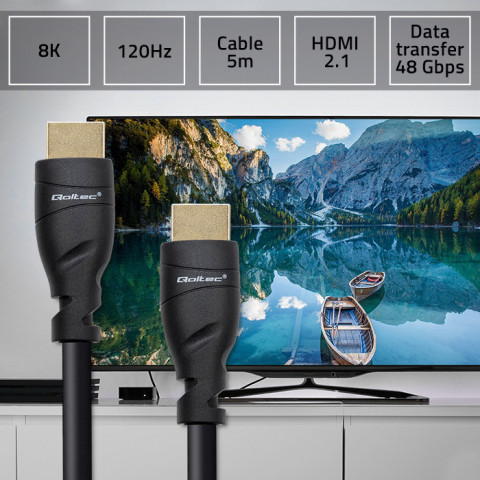 QOLTEC KABEL HDMI V2.1 ULTRA HIGH SPEED 8K | 60HZ - Galeria zdjęcie 2