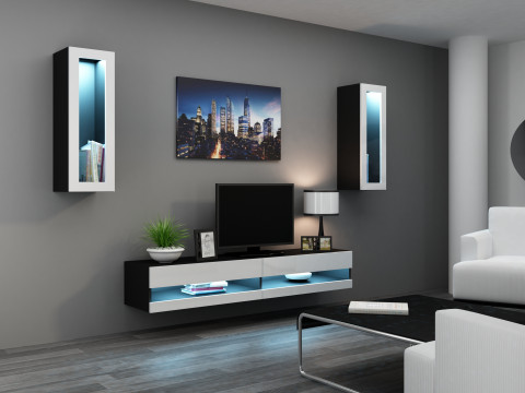 Zestaw meblowy VIGO NEW 11 czarny/biały połysk - Galeria zdjęcie 1