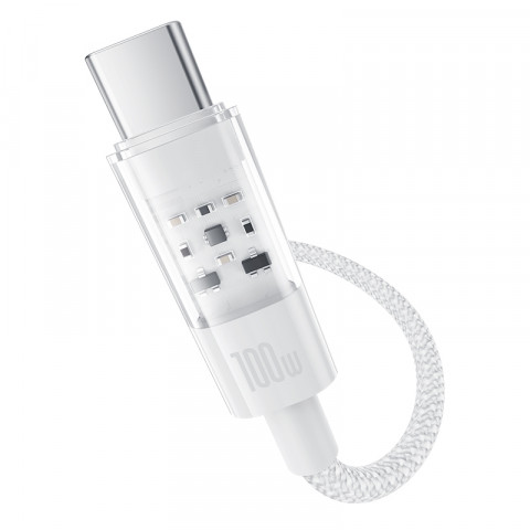 Kabel Baseus Gem Typ C-Typ C 100W 2m (biały) - Galeria zdjęcie 3