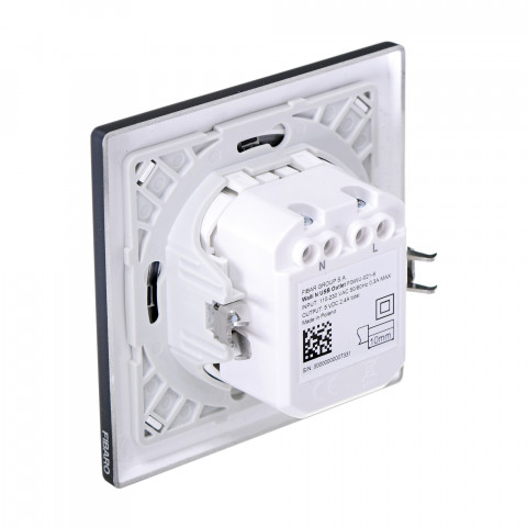FIBARO Gniazdo USB Walli N USB Outlet antracyt - Galeria zdjęcie 3