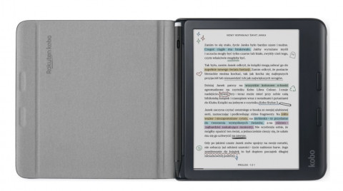 Etui Kobo Libra Colour Notebook SleepCover Case Black - Galeria zdjęcie 2