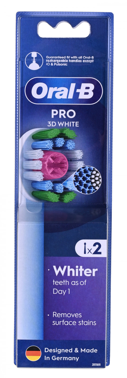 Braun Końcówki Oral-B EB18-2 pRX 3D White 2 szt. - Galeria zdjęcie 3