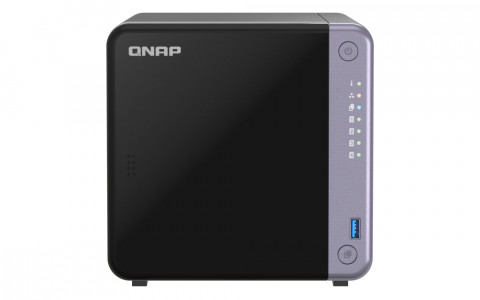 Qnap TS-432X-4G, Tower, 4 x 2.5"/3.5" SATA, AnnapurnaLabs Alpine AL524 4C, 4GB (Max. 16GB) DDR4 SODIMM, 2 x 2.5GbE, 1 x 10GbE SFP+, 2 x USB 3.2 Gen, adapter 90W - Galeria zdjęcie 2