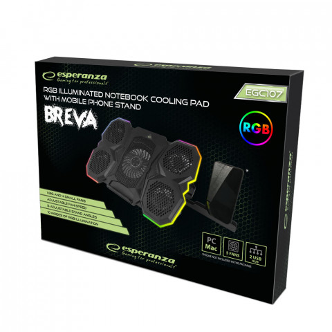 ESPERANZA PODSTAWKA CHŁODZĄCA LED RGB BREVA EGC107 - Galeria zdjęcie 8
