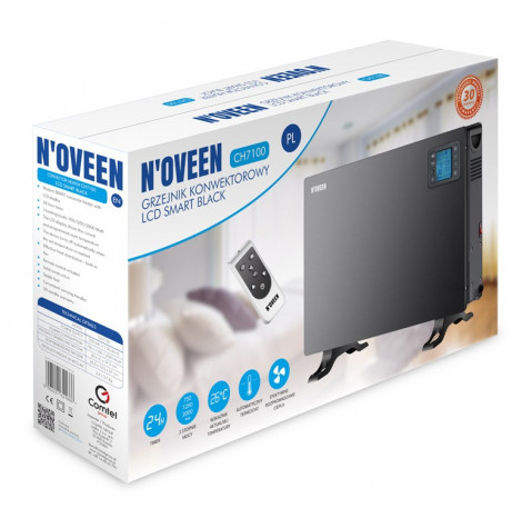 Grzejnik Konwektorowy Noveen CH7100 LCD Smart Black - Galeria zdjęcie 6
