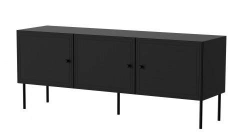 Szafka RTV 3D PALAZZO BIS 151x40x60 czarny mat - Galeria zdjęcie 1