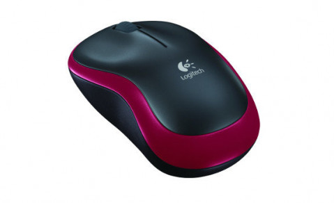 Mysz Logitech M185 bezprzewodowa, czerwona - Galeria zdjęcie 2