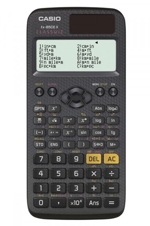 CASIO FX-85CEX KALKULATOR NAUKOWY, BIUROWY, 379 FUNKCJI, 77X166MM, CZARNY, SZKOLNY, DO NAUKI - Galeria zdjęcie 1