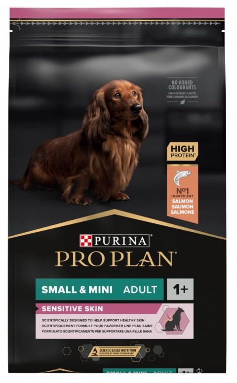 PURINA PRO PLAN Adult Small & Mini Sensitive Skin - sucha karma dla psa - 7kg - Galeria zdjęcie 1