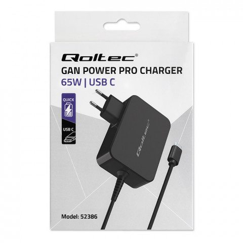 QOLTEC ŁADOWARKA GAN POWER PRO | 1XUSB-C | 65W - Galeria zdjęcie 10