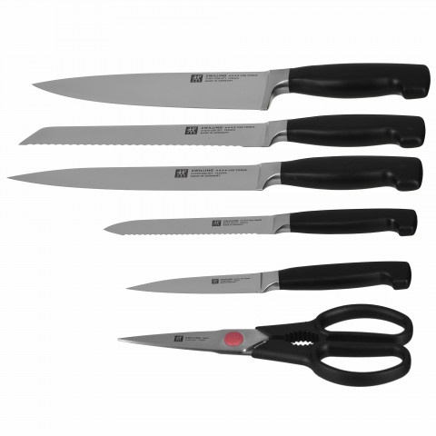 Zestaw noży ZWILLING Four Star 35145-000-0 (Blok samoostrzący, Nożyczki, Nóż x 5) - Galeria zdjęcie 5