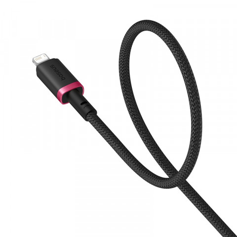 Kabel Baseus Dura 2.4A 1m (czerwono-czarny) - Galeria zdjęcie 5