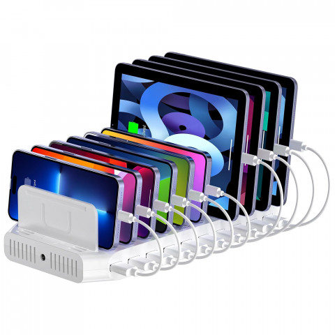 UNITEK STACJA ŁADUJĄCA 10X USB 2.4A 60W BIAŁA - Galeria zdjęcie 2