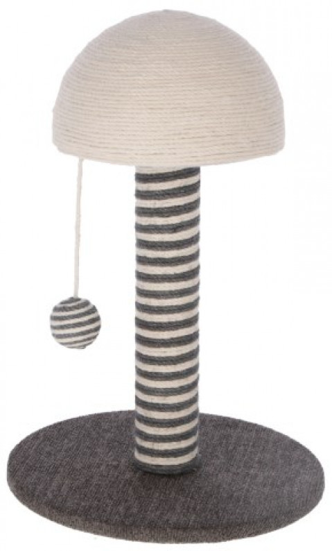 KERBL Funghi Szaro-Biały z piłką - drapak dla kota - 42 cm - Galeria zdjęcie 1