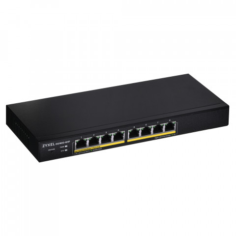 Switch Zyxel GS1900-8HP 8p PoE (PoE+: 8;) 77W Managed Gigabit - Galeria zdjęcie 1