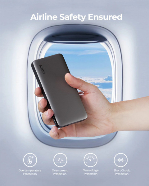 AUKEY POWERBANK 10 000 MAH, USBC PD 30W, USBA 22W - Galeria zdjęcie 3