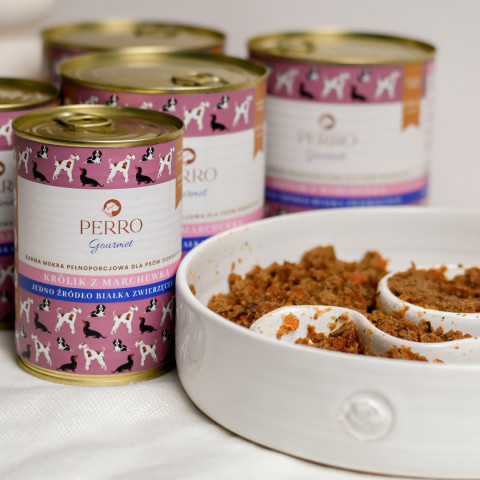 PERRO Gourmet Królik z marchewką - mokra karma dla psa - 400g - Galeria zdjęcie 2