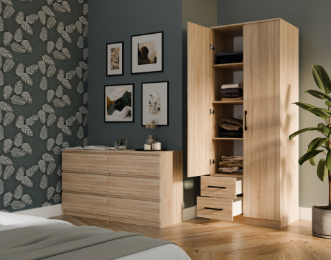 SZAFA ROMANA 80X205 SONOMA Z LUSTREM - Galeria zdjęcie 5