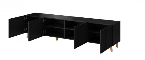 Szafka RTV PAFOS 200x40x52 czarny mat - Galeria zdjęcie 2