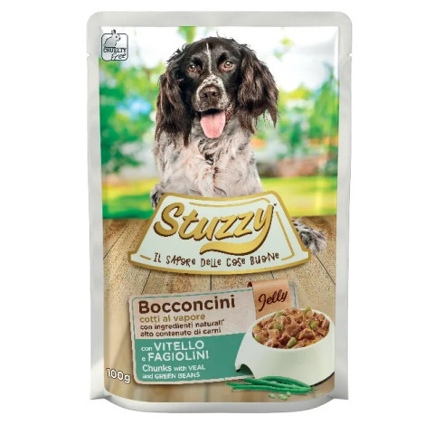 STUZZY Chunks Cielęcina z zieloną fasolką - mokra karma dla psa - 100g - Galeria zdjęcie 1